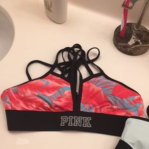 2 PINK brand sports bras